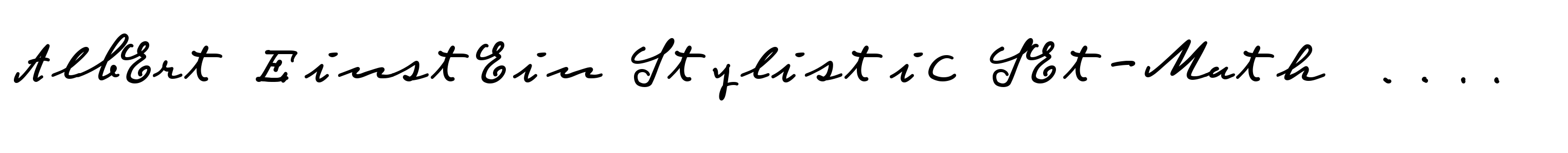 Albert Einstein Stylistic Set-Math 80 ExtraBold